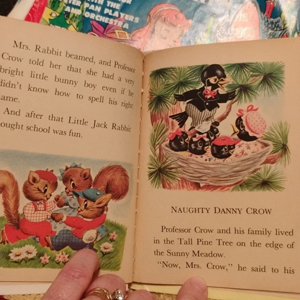 🏫 Sunny Meadow Stories Rand McNally ELF Vintage Book NVC
